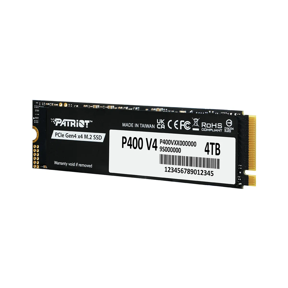 Patriot P400 V4 2TB, SSD (PCIe 4.0 x4, NVMe 2.0, M.2 2280)