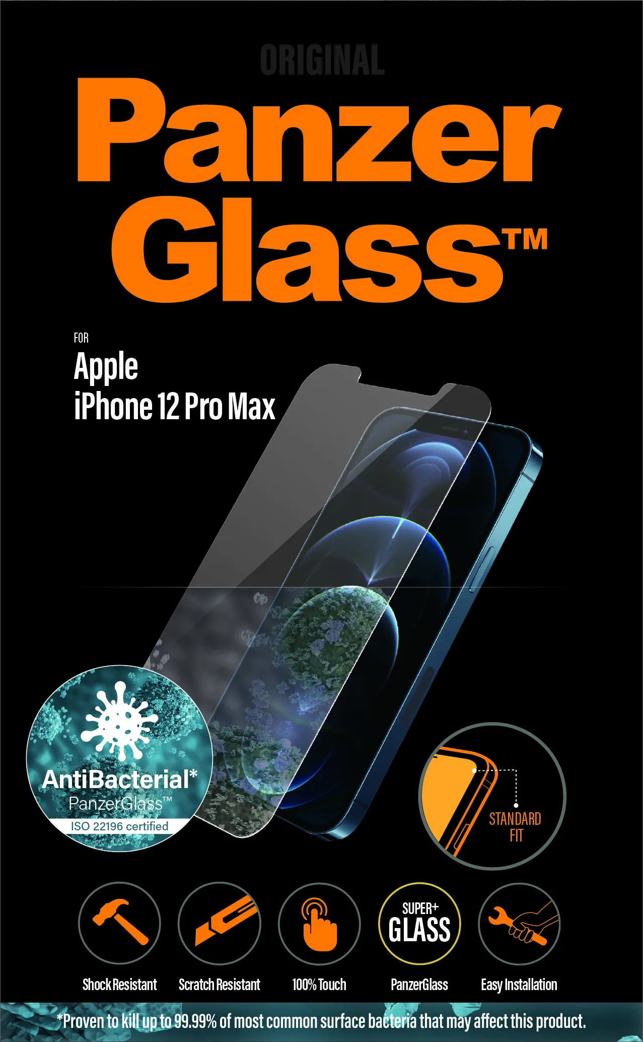 PanzerGlass Classic Fit, iPhone 12 Pro Max - Screen Glass PanzerGlass Classic Fit, iPhone 12 Pro Max - Screen Glass