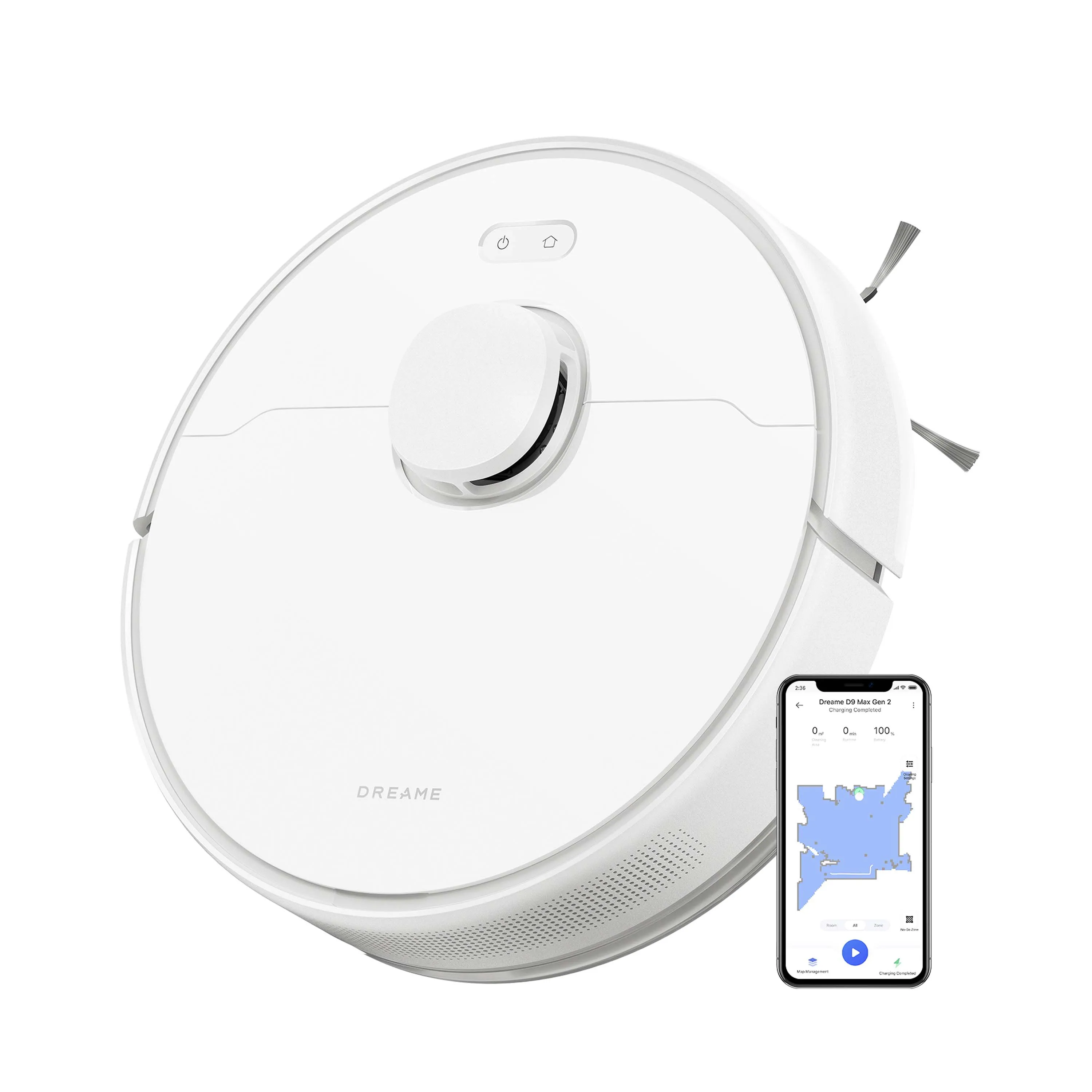 D9 Max White Gen 2 Robot Vaccum Cleaner