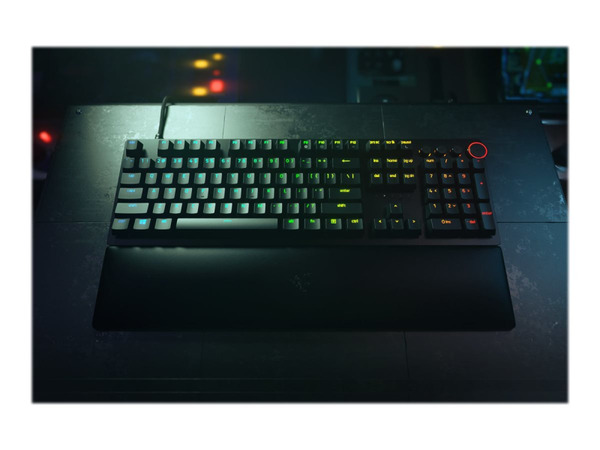 Razer Huntsman V2 Optical -ergonominen pelin&auml;pp&auml;imist&ouml;, Razer Clicky Optical, musta