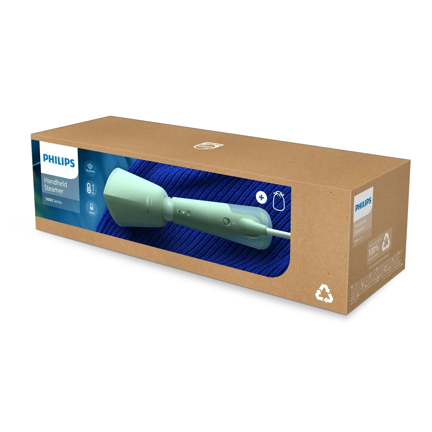 Philips 5000 Series STH5010/70 handsteamer, 1300 W, 0,12 l, gr&ouml;n