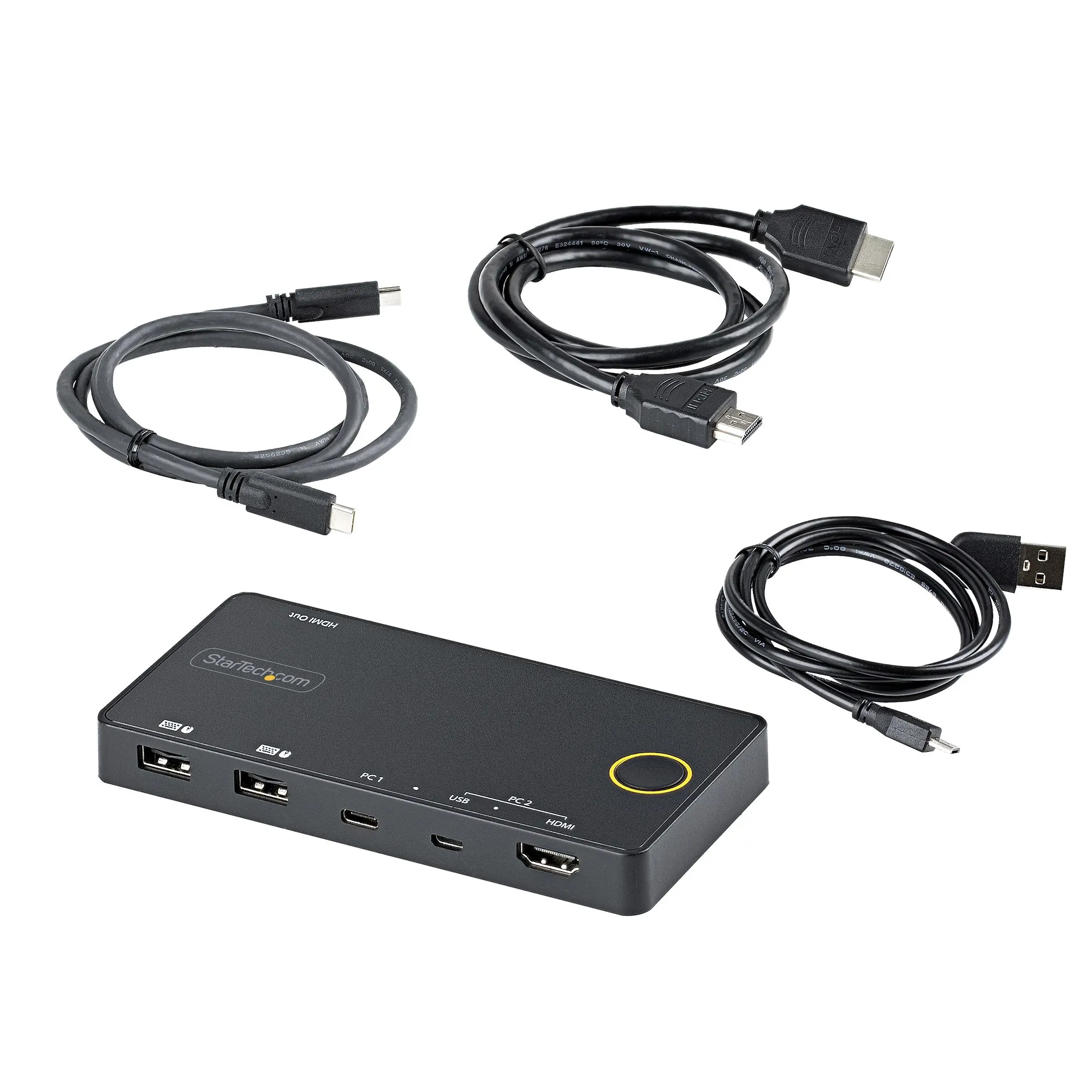 Startech 2 Port USB-A + HDMI/USB-C 4K KVM -kytkin
