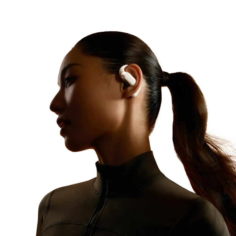 Shokz OpenFit 2 -langattomat korvasankakuulokkeet, Beige