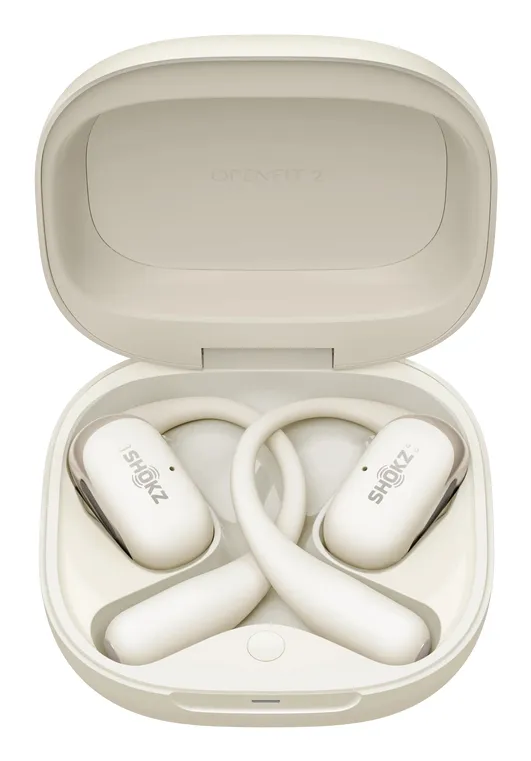 Shokz OpenFit 2 -langattomat korvasankakuulokkeet, Beige