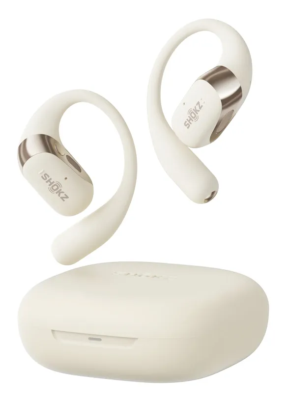 Shokz OpenFit 2 -langattomat korvasankakuulokkeet, Beige