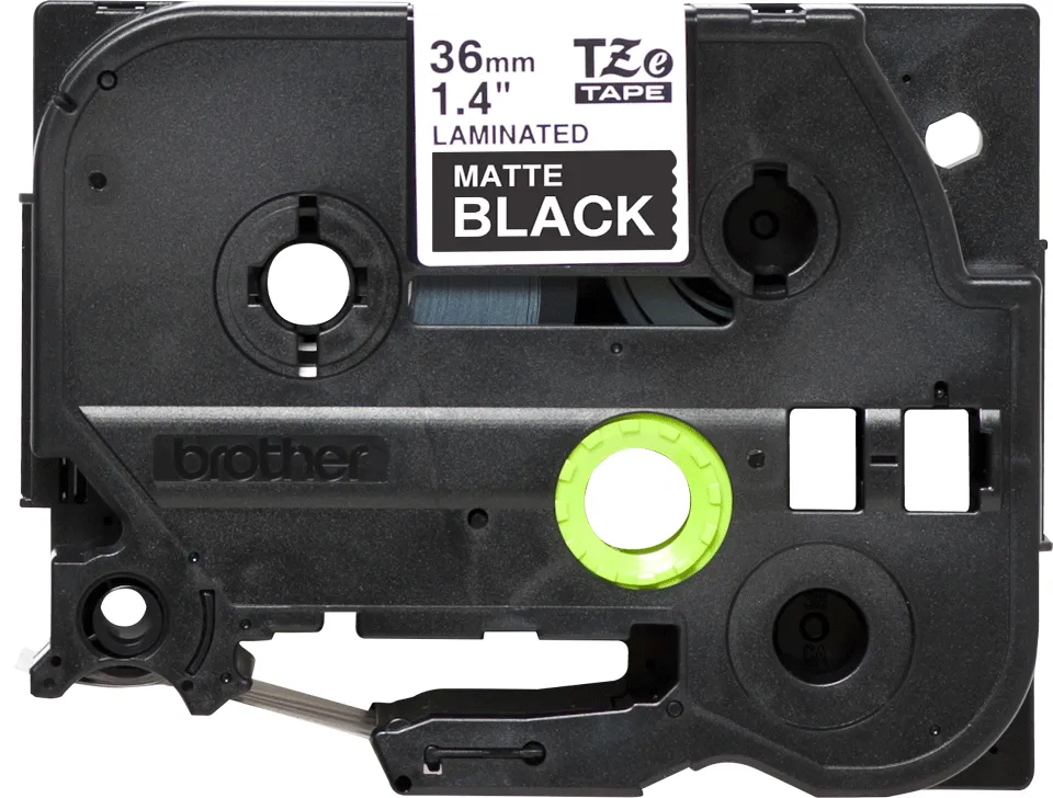 Brother TZe tape 36mm white/black mat