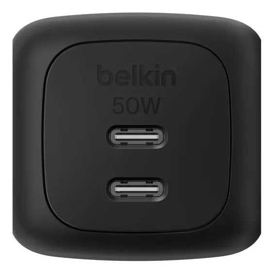 Belkin BoostCharge Pro Dual USB-C GaN 50 Watt - Power adapter, Black