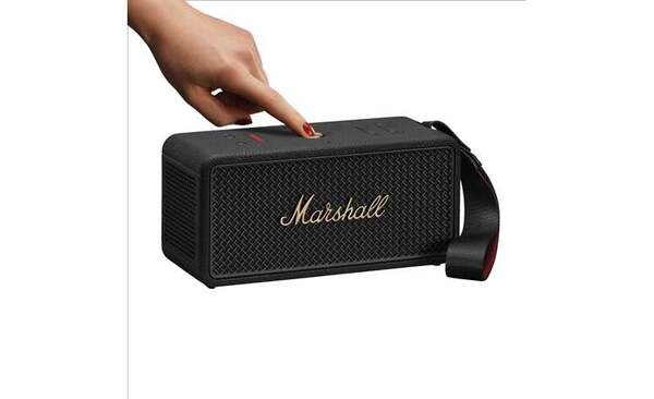(Fyndh&ouml;rnan) Marshall Middleton II Bluetooth b&auml;rbar h&ouml;gtalare, svart och m&auml;ssing