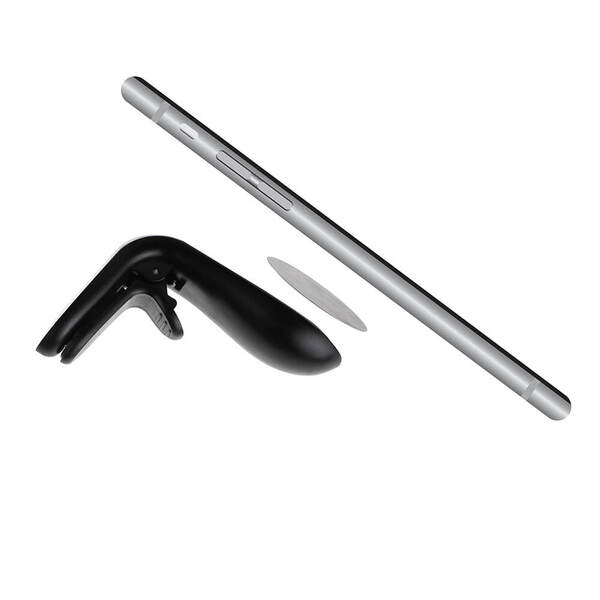 GEAR Magneettinen Puhelinpidike Musta Kulma Pidike Tuuletusaukkoon