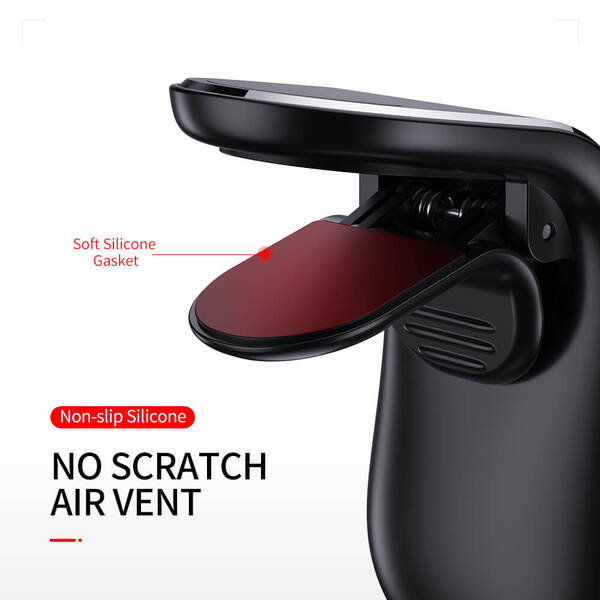 GEAR Magneettinen Puhelinpidike Musta Kulma Pidike Tuuletusaukkoon