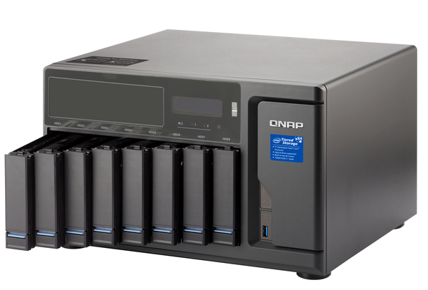 QNAP TVS-882BR-ODD-i5-16G 8-bay NAS 1 xBlu-ray optical drive bundlled Core i5-7500 3.4 GHz 16GB RAM 4-LAN iSCSI RAID