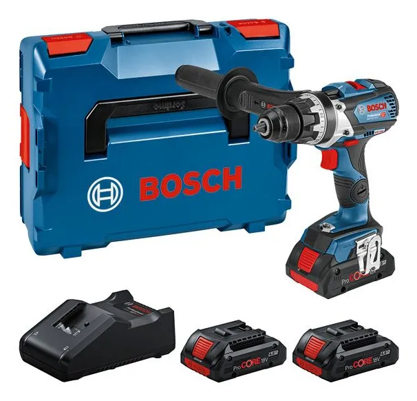 Bosch cordless drill/driver GSR 18V-110 C Professional, 18Volt (blue/black, 3x battery ProCORE18V 4.0Ah, L-BOXX)