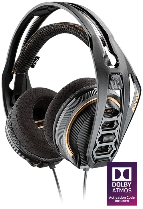 Plantronics RIG 400 Atmos - Gaming Headset, svart