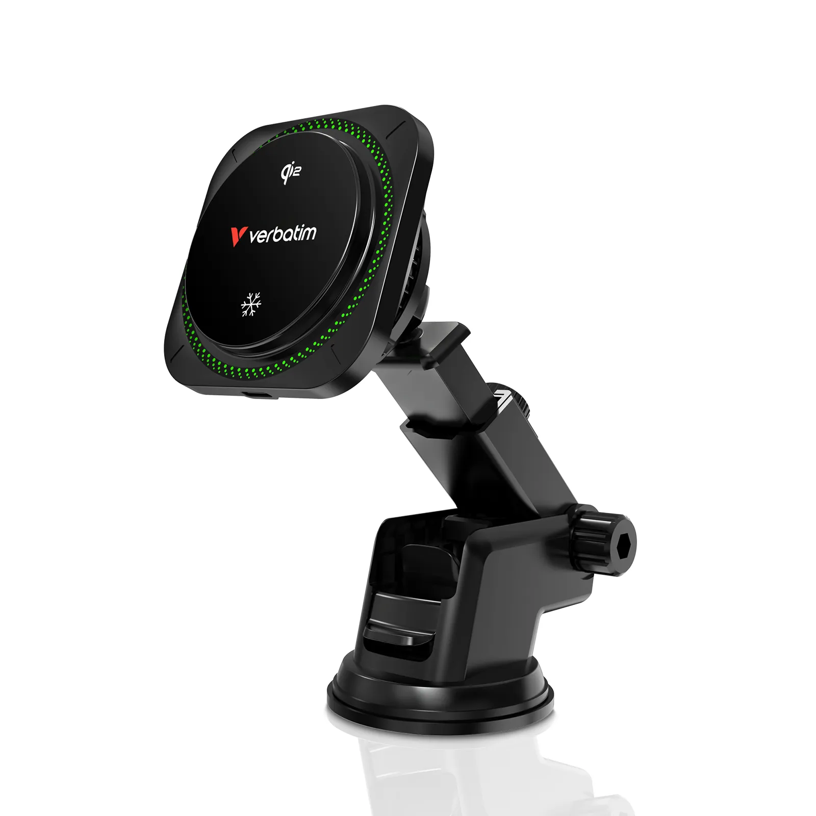 Verbatim Charge 'n' Drive Qi2 Magnetic RGB - tr&aring;dl&ouml;s billaddare