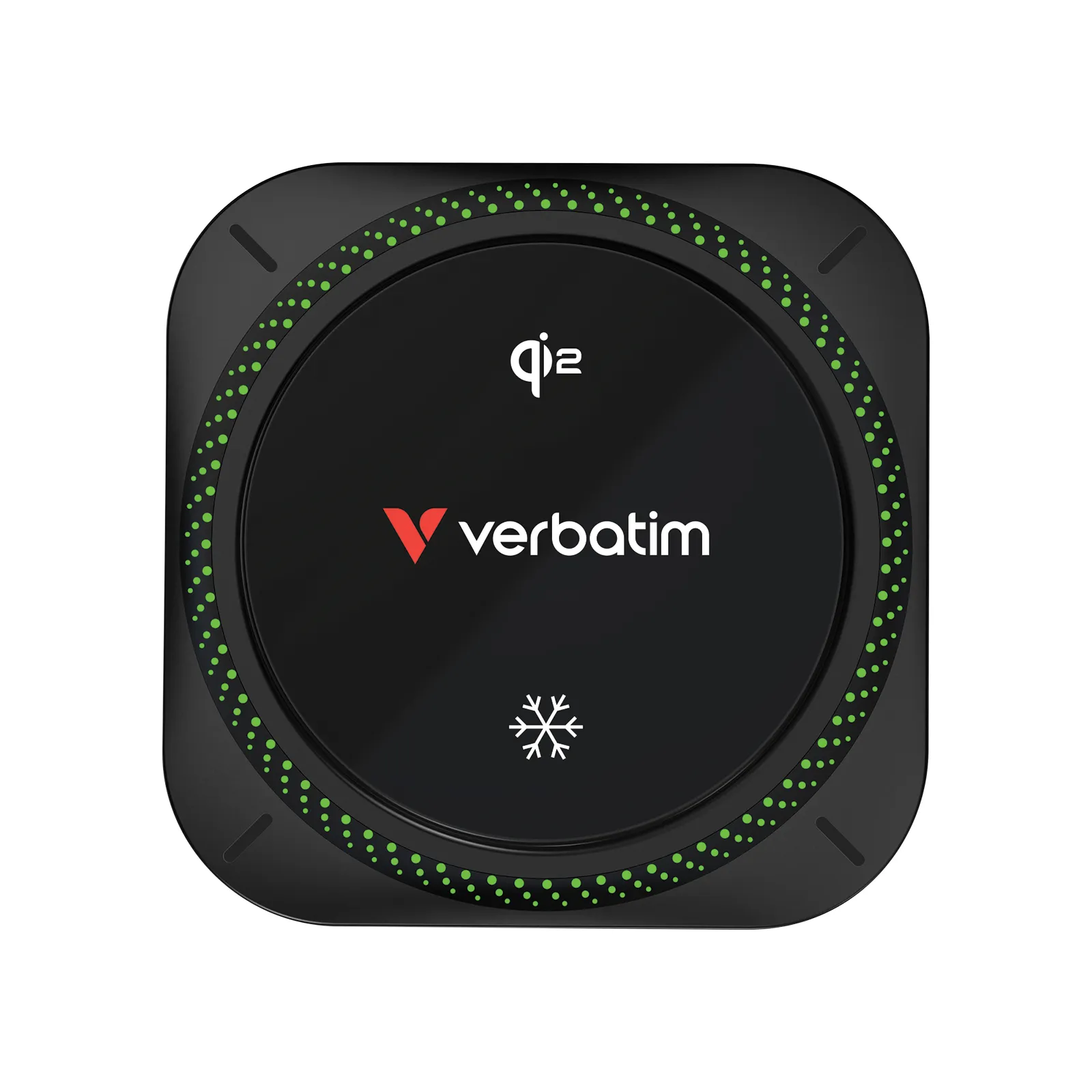 Verbatim Charge 'n' Drive Qi2 Magnetic RGB - tr&aring;dl&ouml;s billaddare