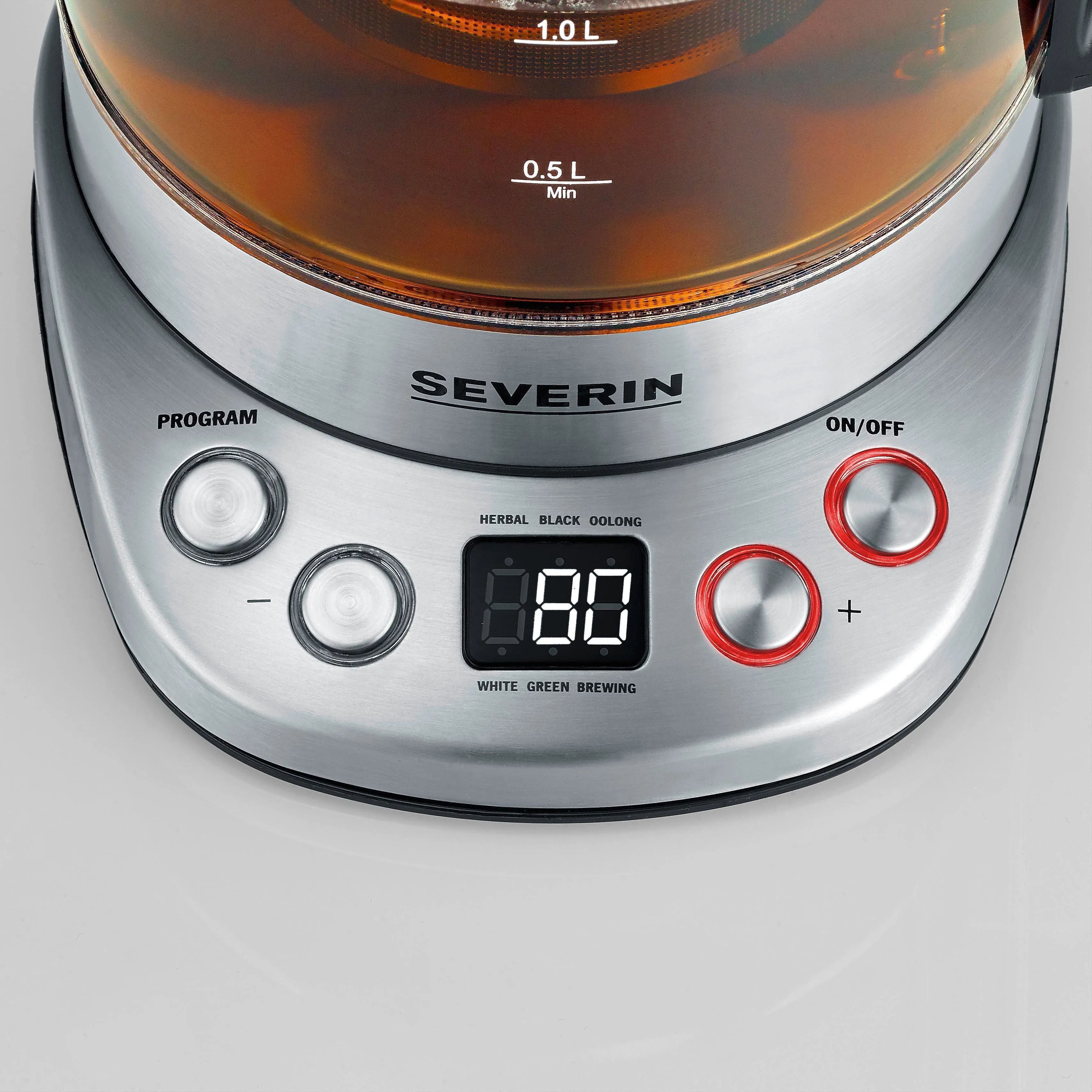 Severin Glass Tea/Kettle Deluxe WK 3480 (stainless steel/transparent, 1.7 liters)