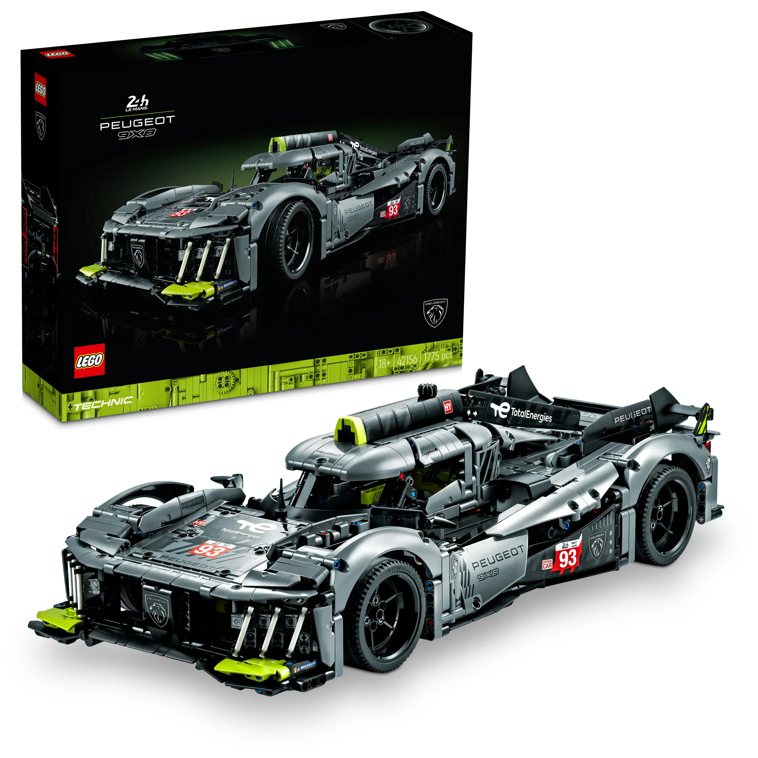 LEGO Technic Peugeot 9X8 24H Le Mans Hybrid Hypercar 42156