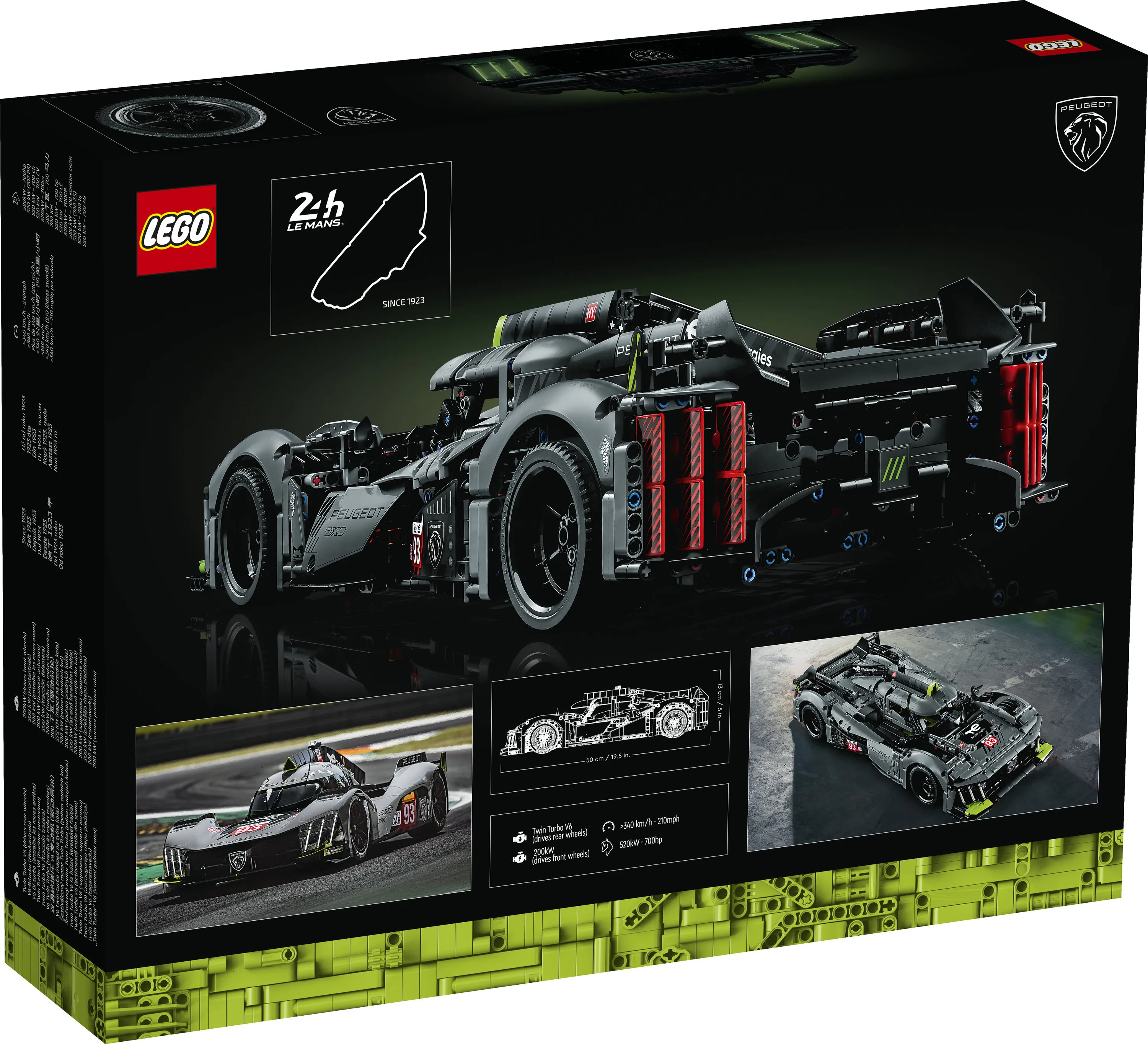 LEGO Technic Peugeot 9X8 24H Le Mans Hybrid Hypercar 42156