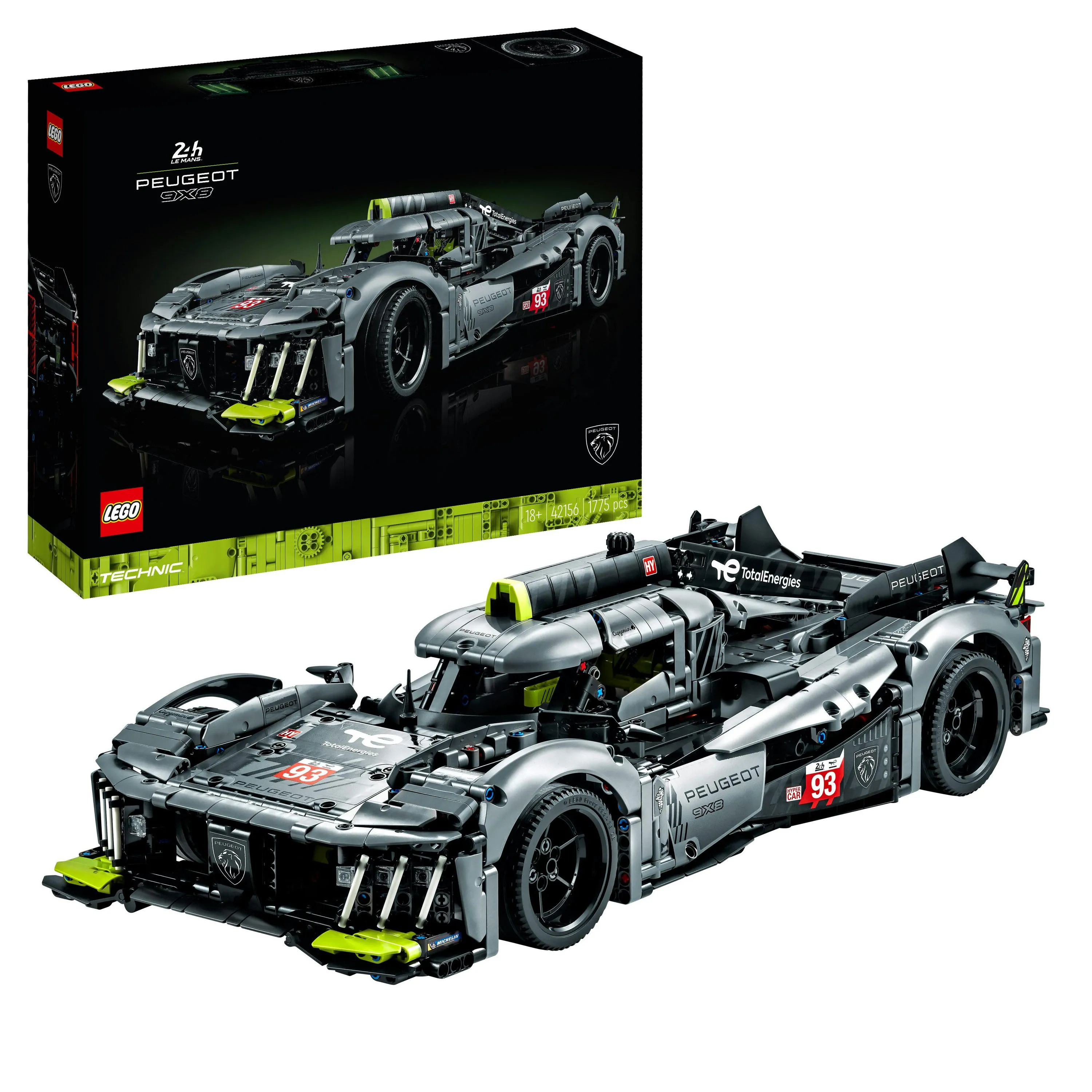 LEGO Technic Peugeot 9X8 24H Le Mans Hybrid Hypercar 42156