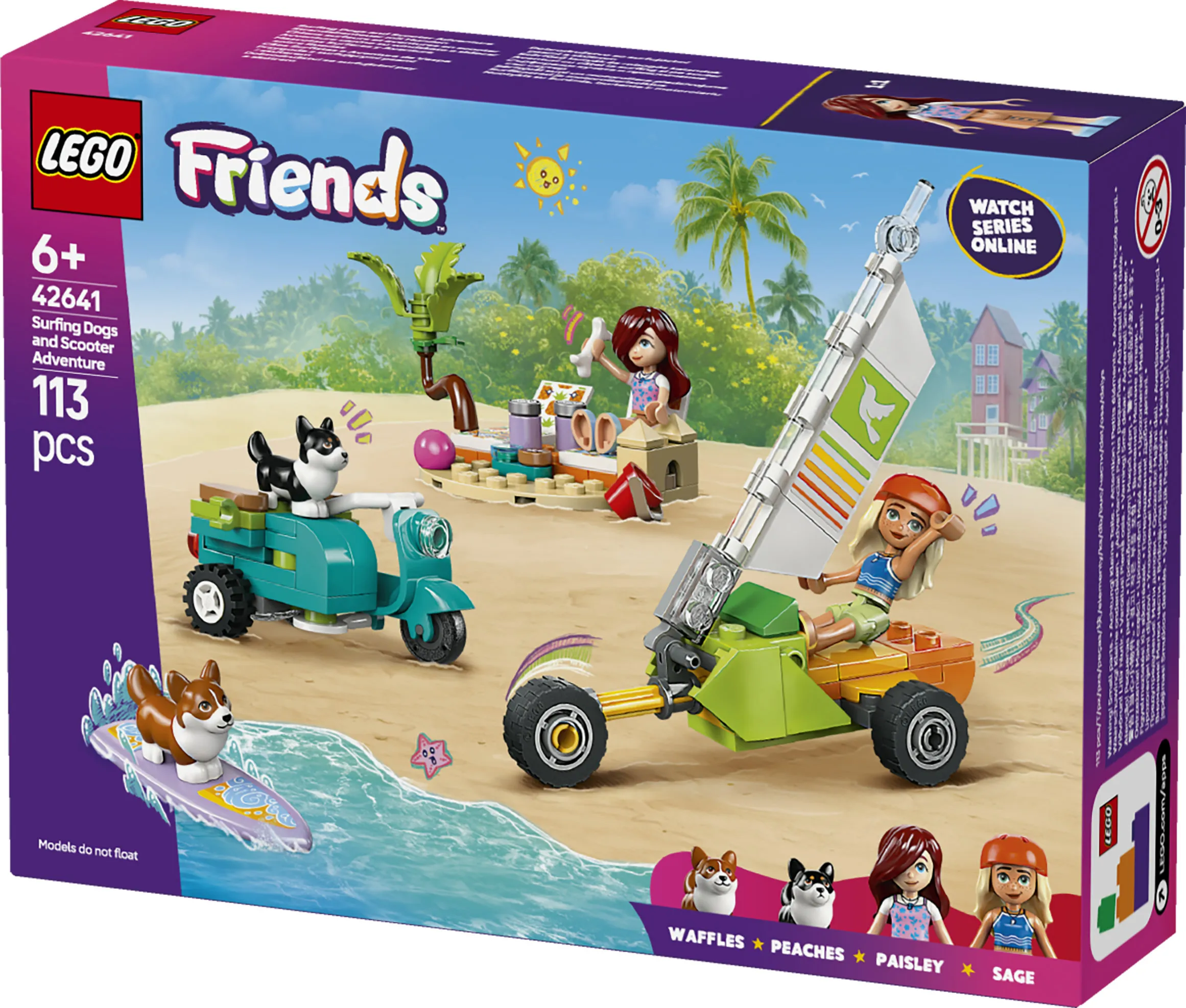 LEGO Friends Surfing Dogs and Scooter Adventure 42641