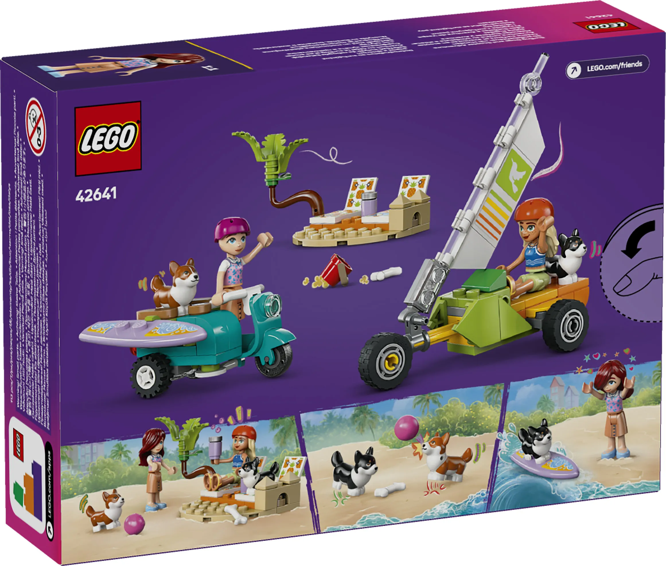 LEGO Friends Surfing Dogs and Scooter Adventure 42641