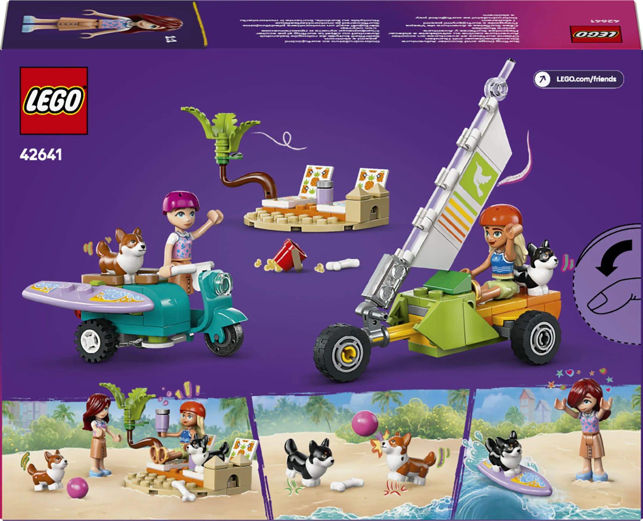LEGO Friends Surfing Dogs and Scooter Adventure 42641