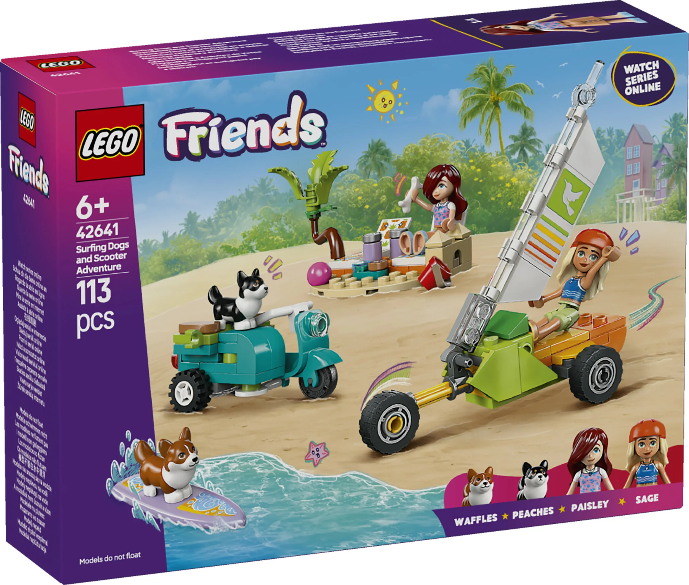 LEGO Friends Surfing Dogs and Scooter Adventure 42641