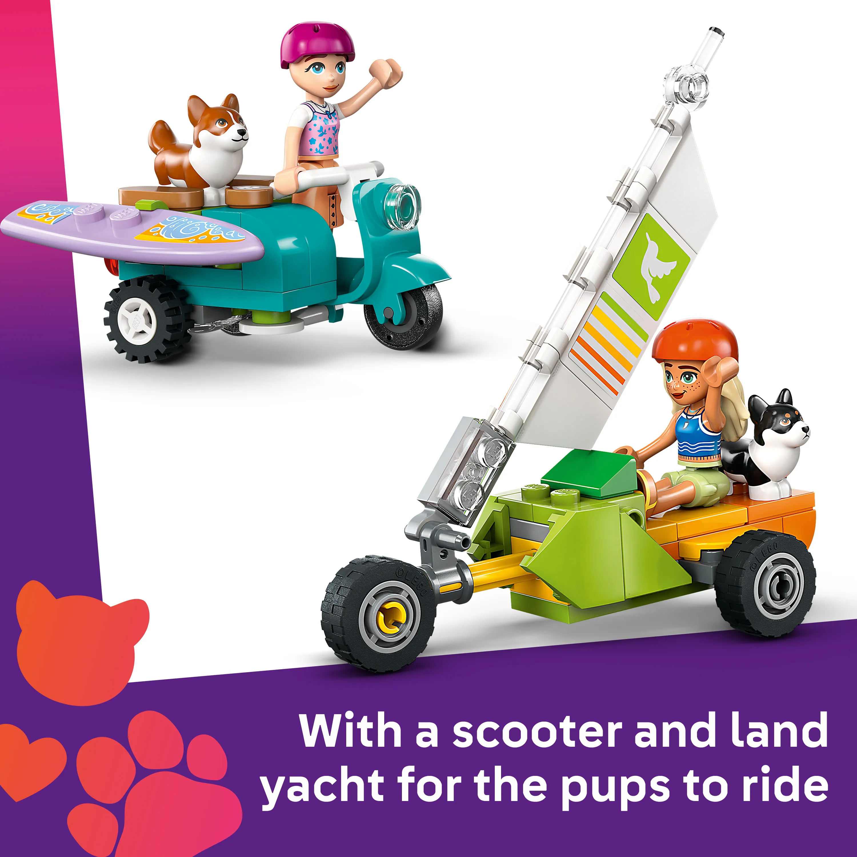 LEGO Friends Surfing Dogs and Scooter Adventure 42641