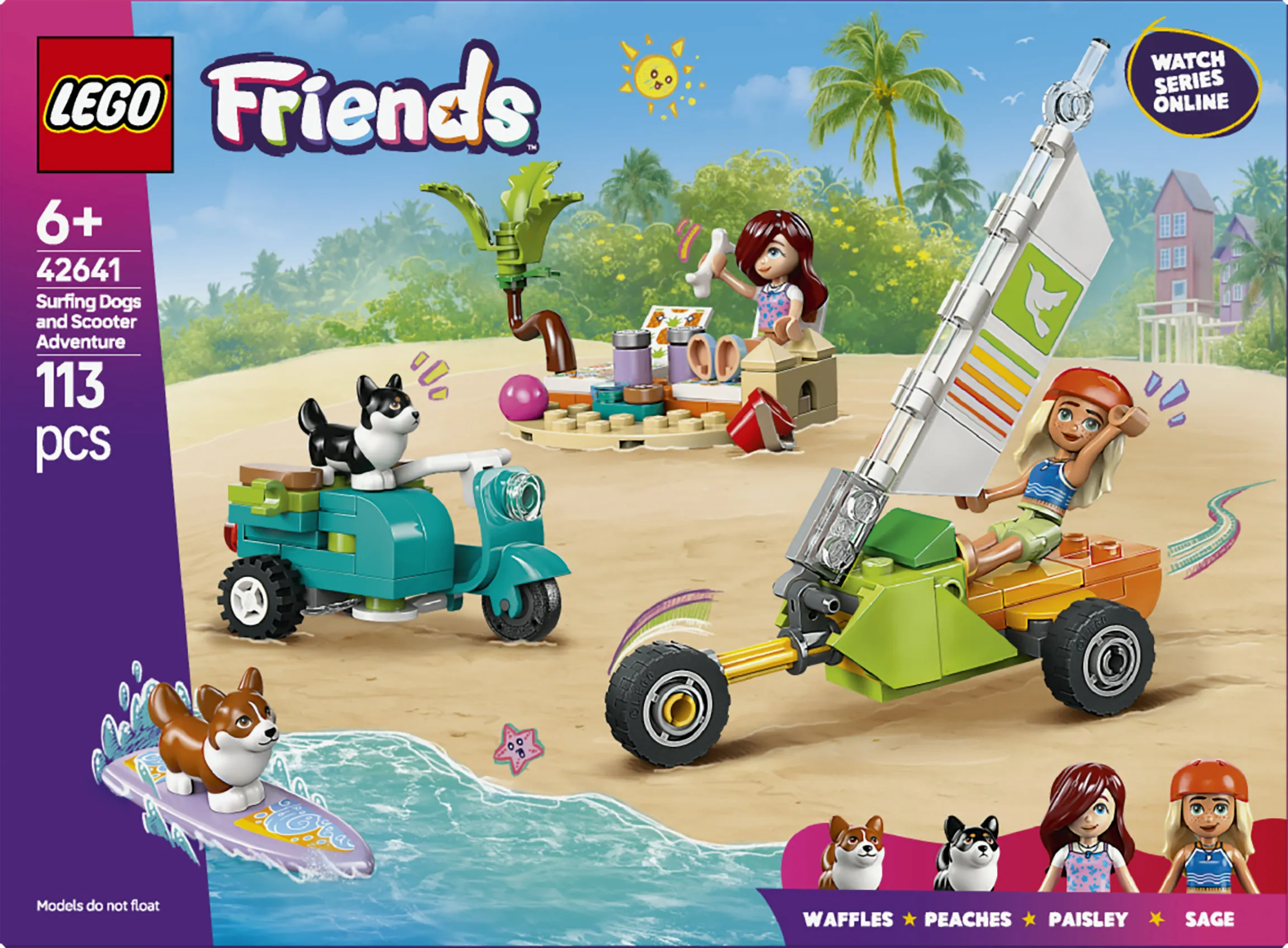 LEGO Friends Surfing Dogs and Scooter Adventure 42641
