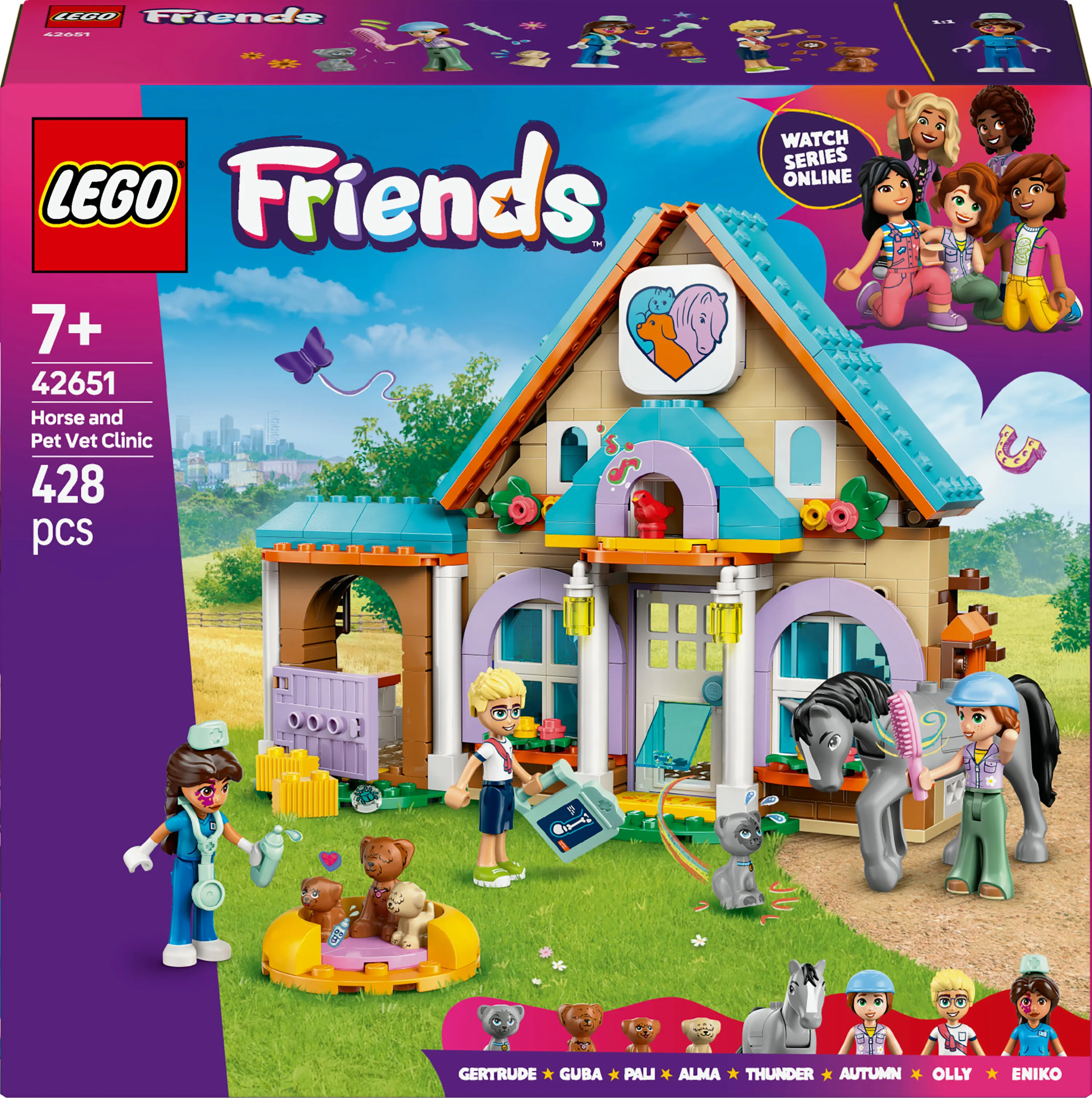 LEGO Friends H&auml;st- och husdjursklinik 42651