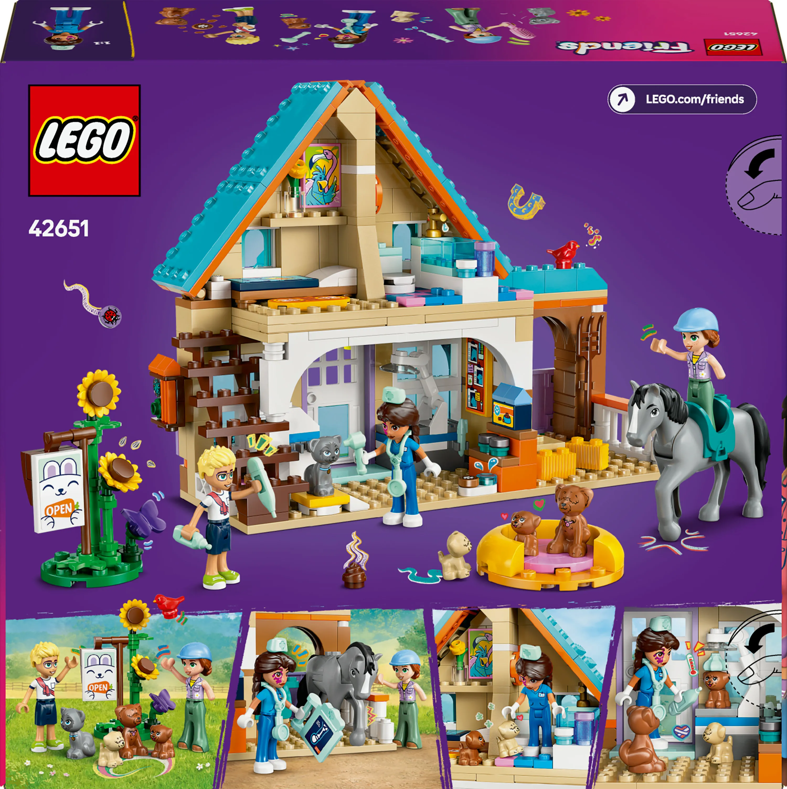 LEGO Friends H&auml;st- och husdjursklinik 42651