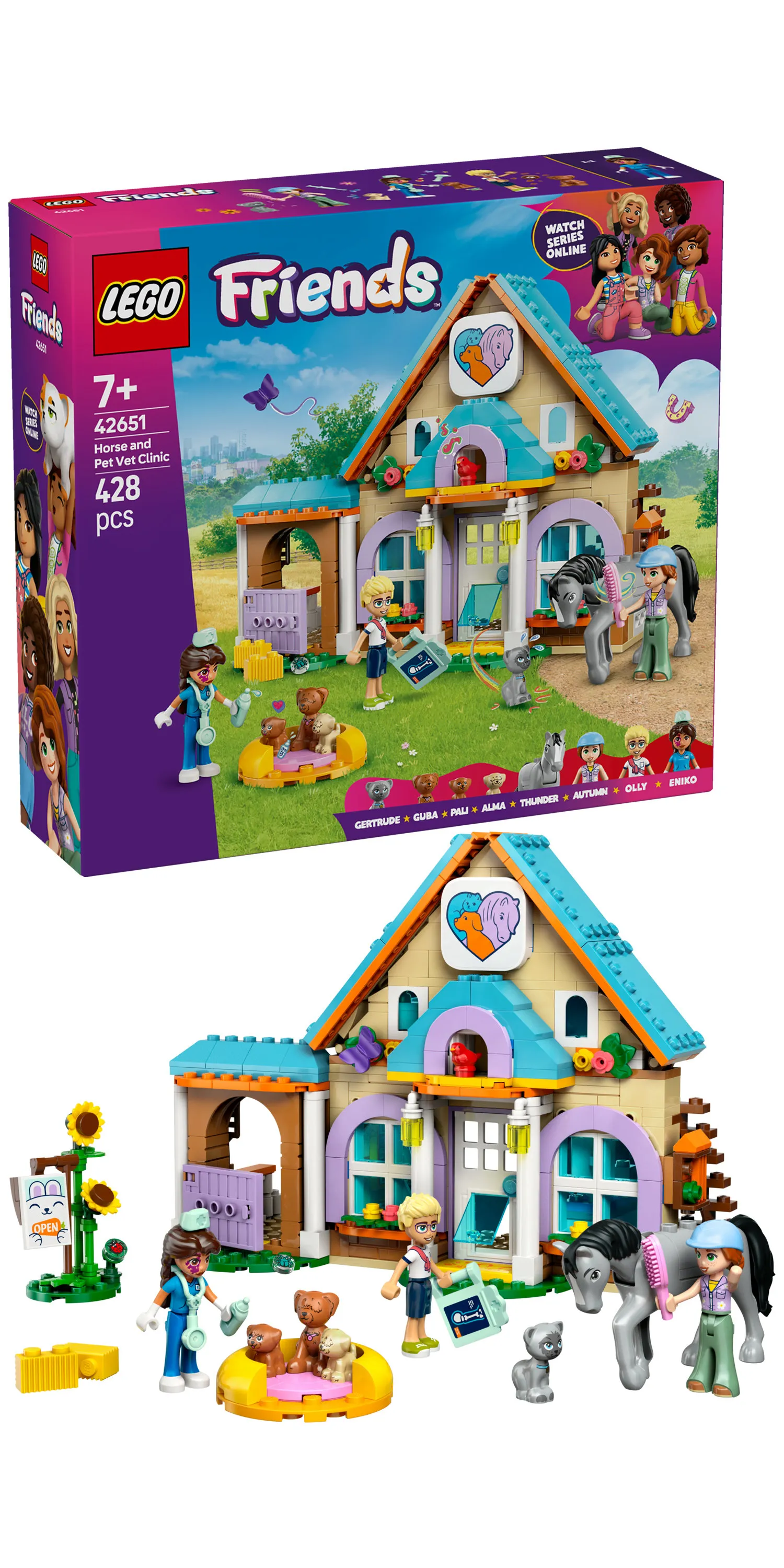 LEGO Friends H&auml;st- och husdjursklinik 42651