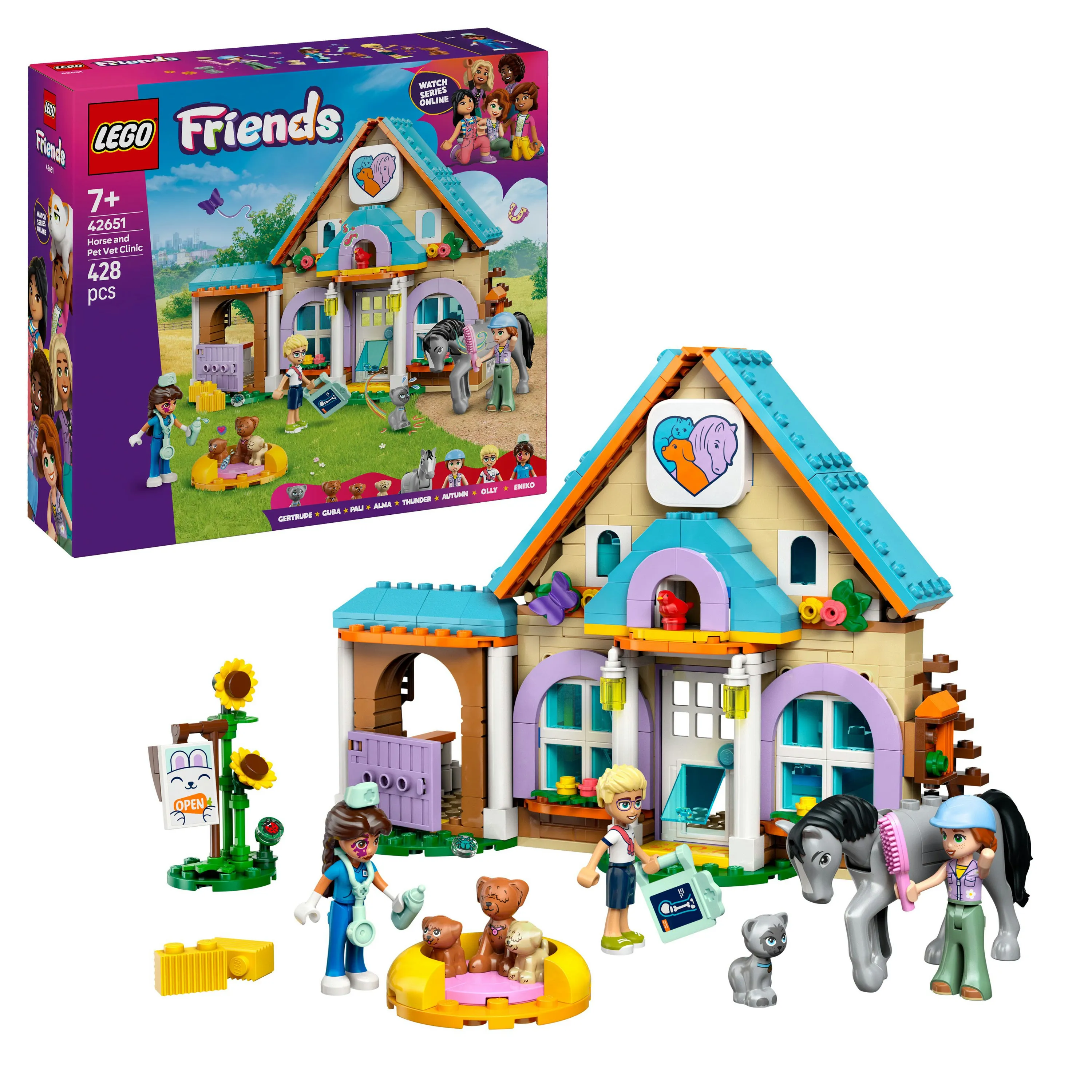 LEGO Friends H&auml;st- och husdjursklinik 42651