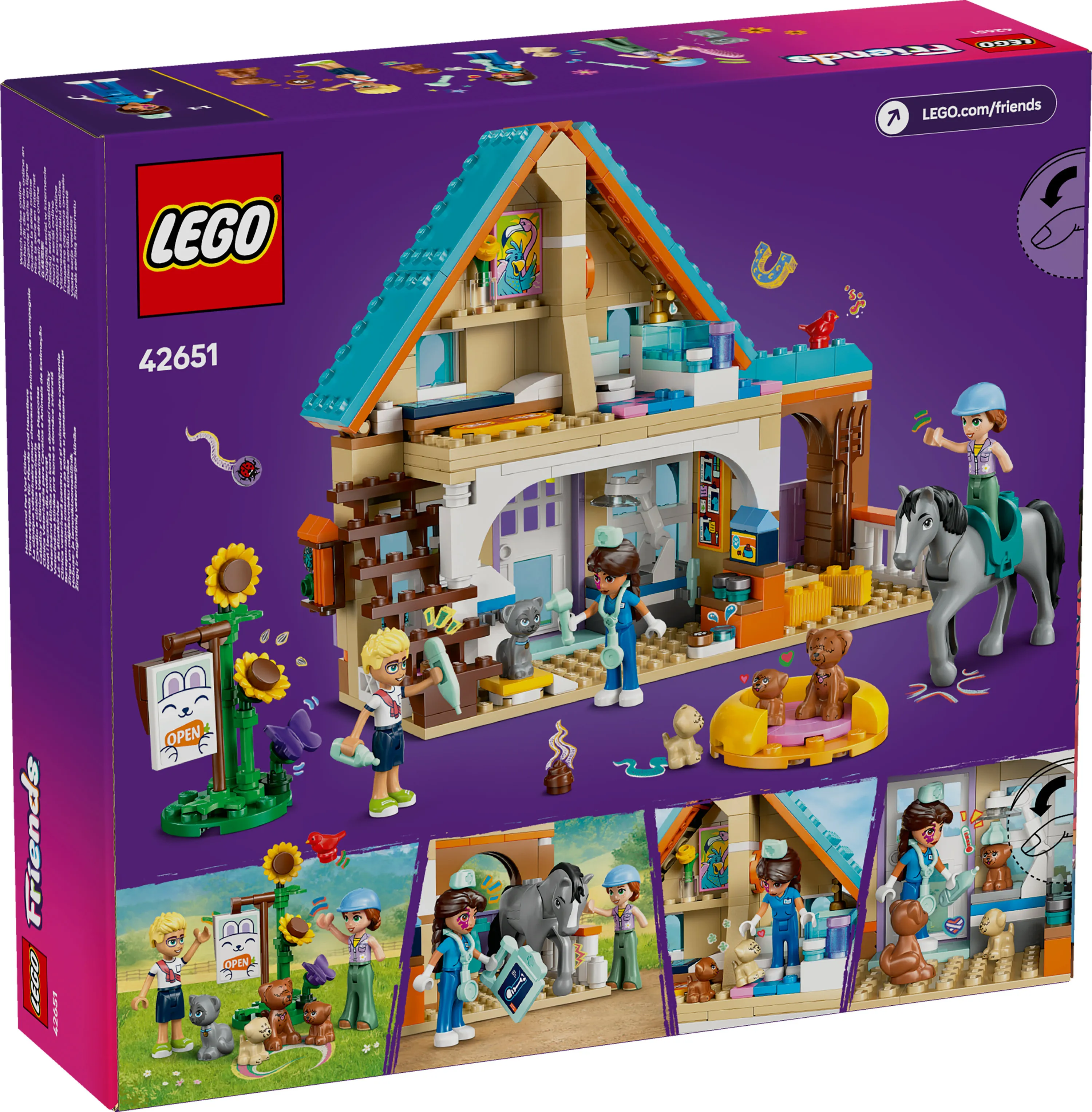 LEGO Friends H&auml;st- och husdjursklinik 42651