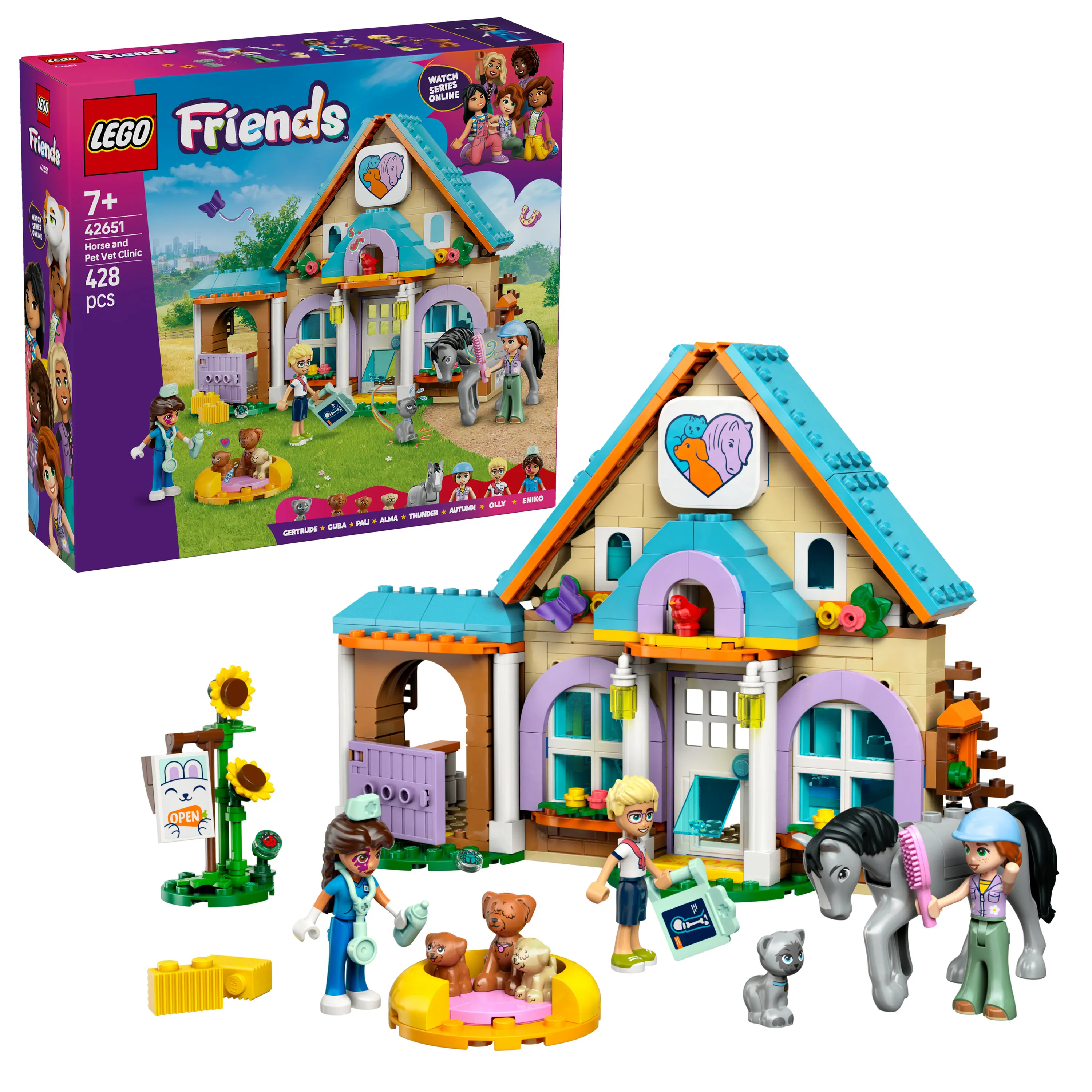 LEGO Friends H&auml;st- och husdjursklinik 42651