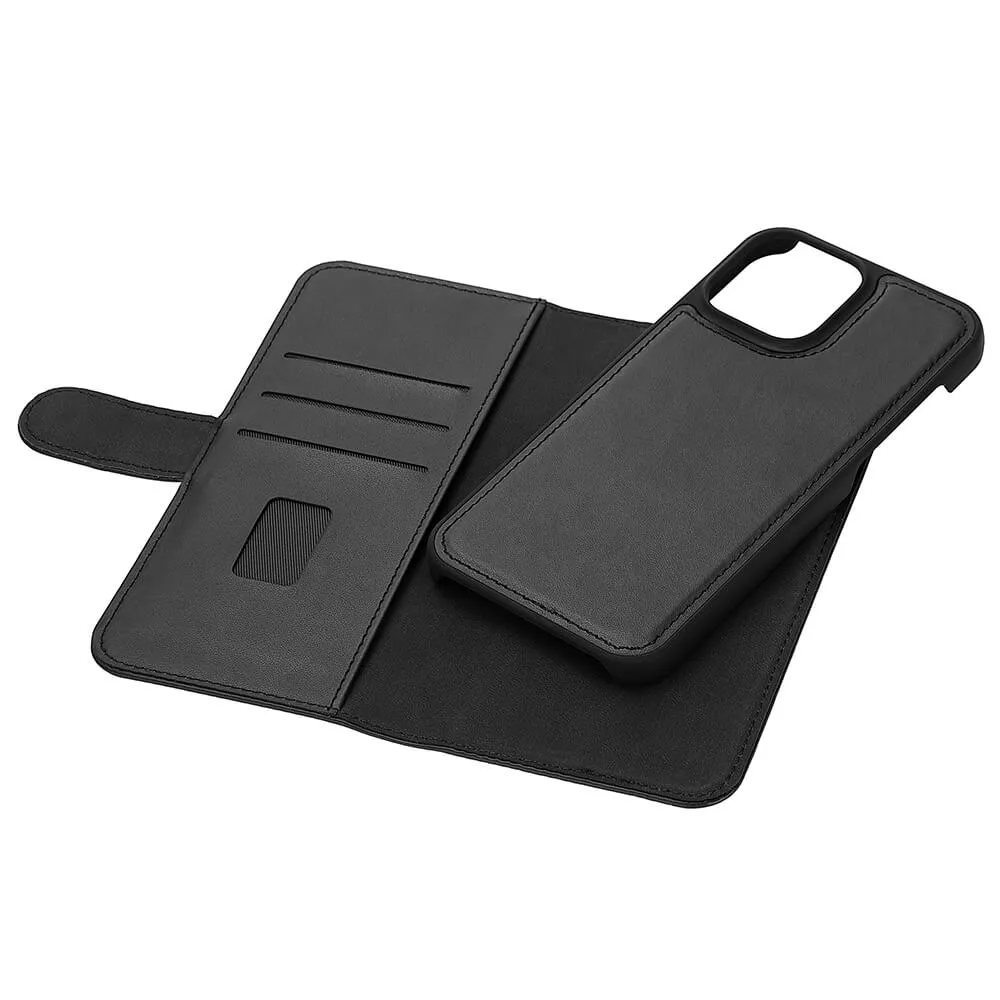 GEAR Wallet, iPhone 13 Pro Max - 2-in-1 lompakkokotelo, Musta