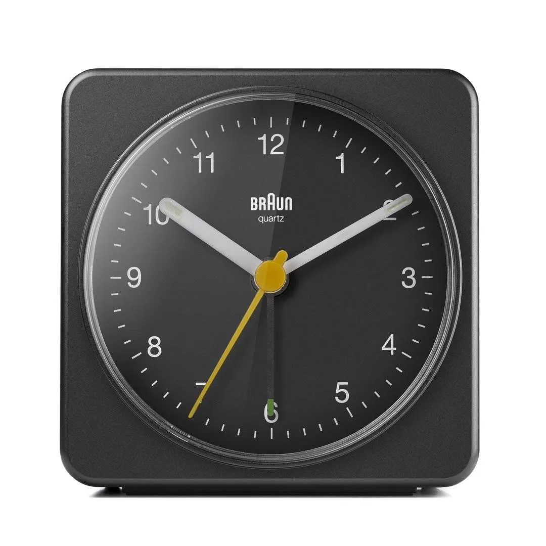 Braun BC 03 B analog kvartsv&auml;ckarklocka - svart