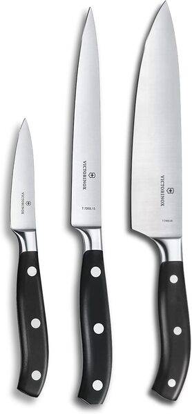 Victorinox Grand Maitre taottu veitsisarja, 3-osainen, musta