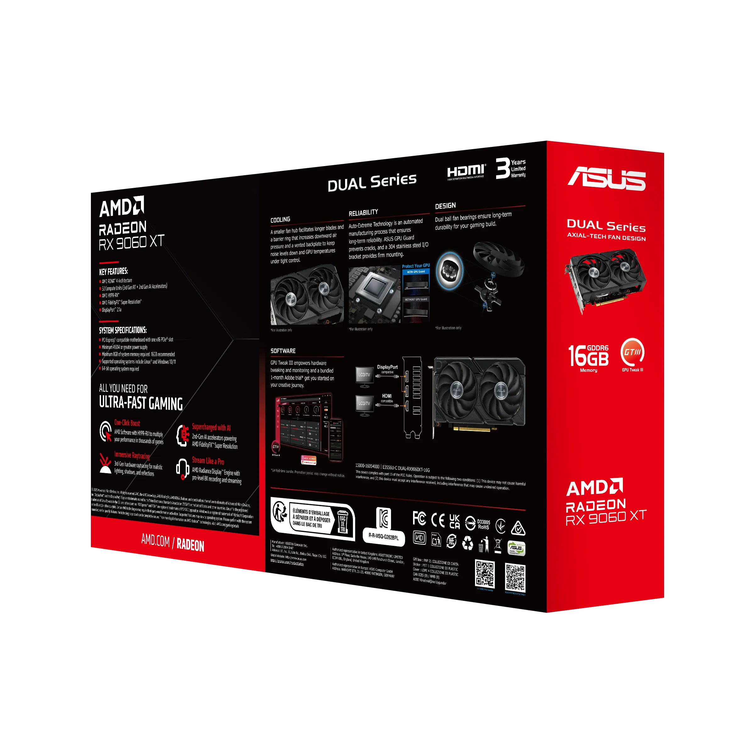 Asus Radeon RX 9060 XT Dual 16GB - Graphics card