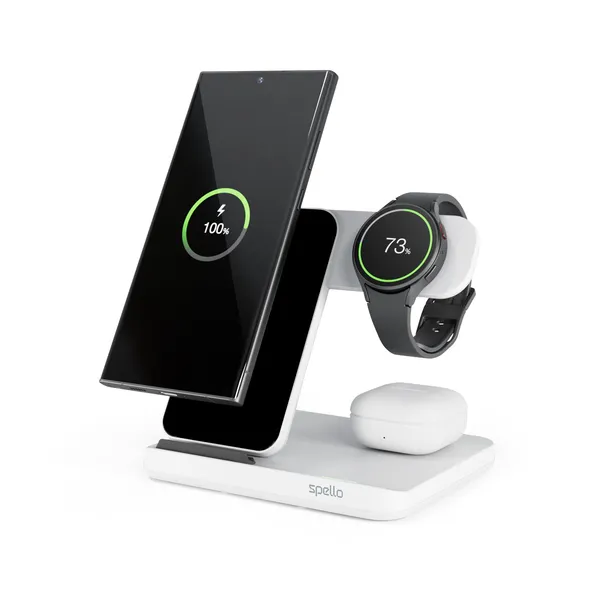 Spello 3in1 Wireless Charging Stand for Samsung - white