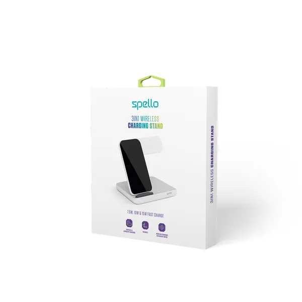 Spello 3in1 Wireless Charging Stand for Samsung - white