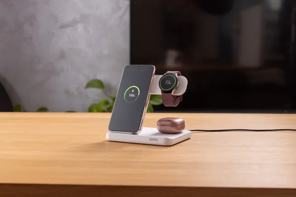 Spello 3in1 Wireless Charging Stand for Samsung - white