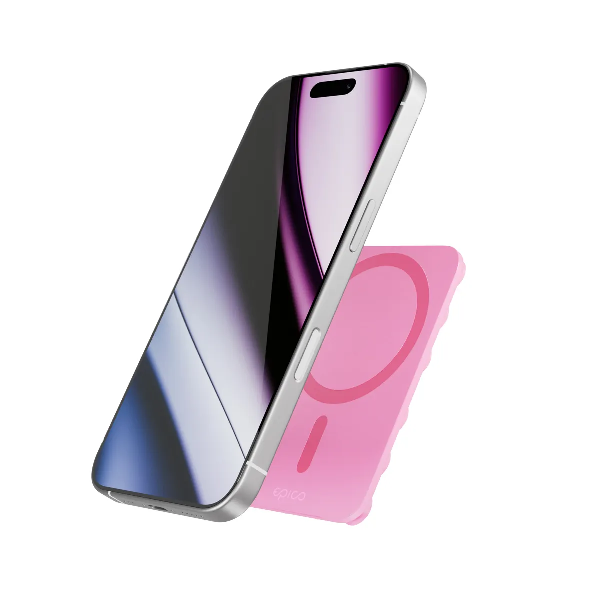 Epico Mag+ Suction Phone Holder MagSafe Compatible | Pink | Versatile Use
