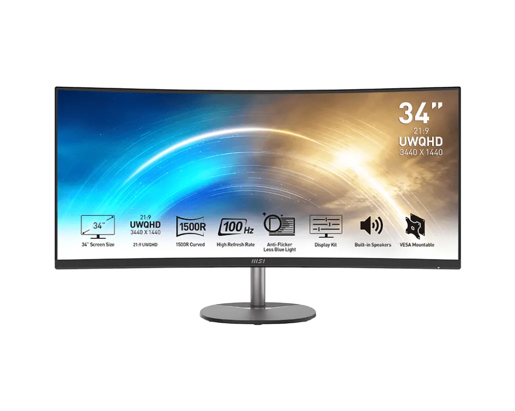 MSI 34&quot; PRO MP341CQDE UWQHD, VA - curved monitor