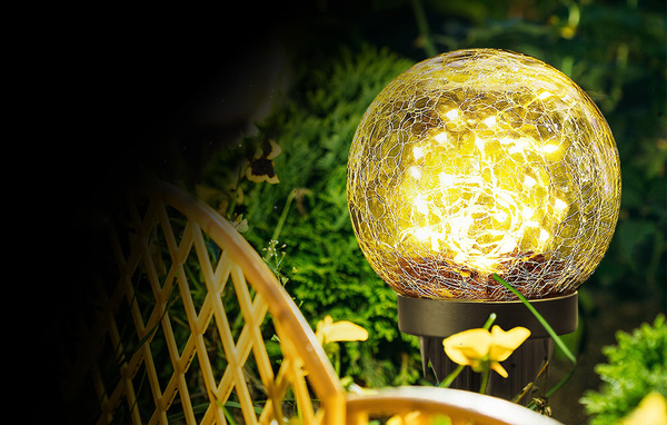 SUPERFIRE FF16-A Solar Garden Lamp, Stainless Steel, 600 mAh