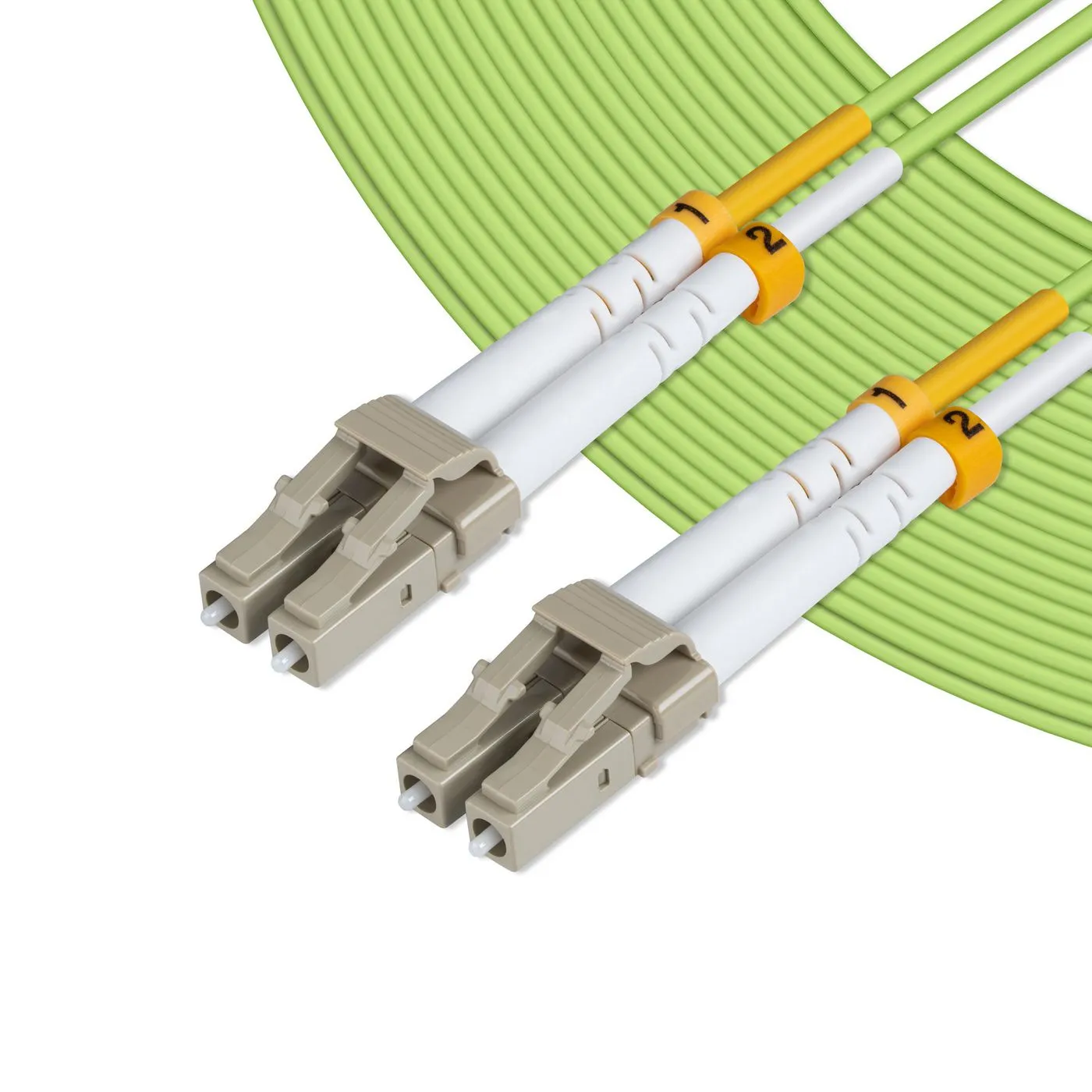 MicroConnect OM5 LSZH LC-LC 10m Fiber Optic Cable, Green