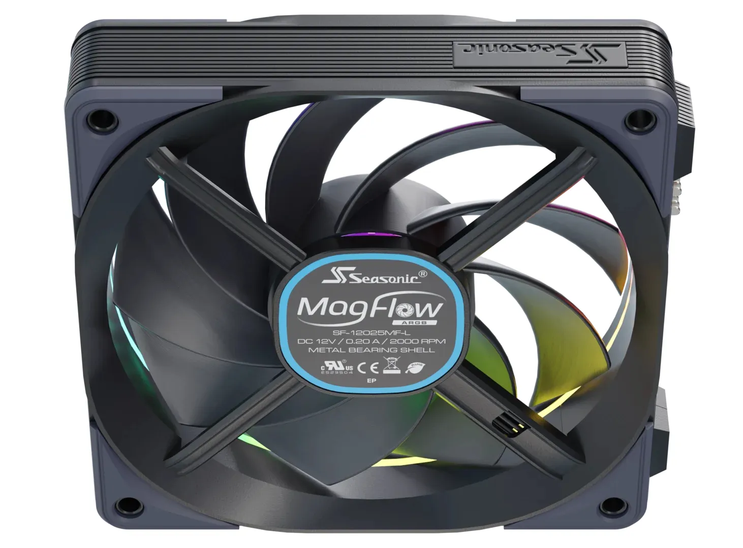 Seasonic MagFlow ARGB 120mm - case fan, black, 3pcs