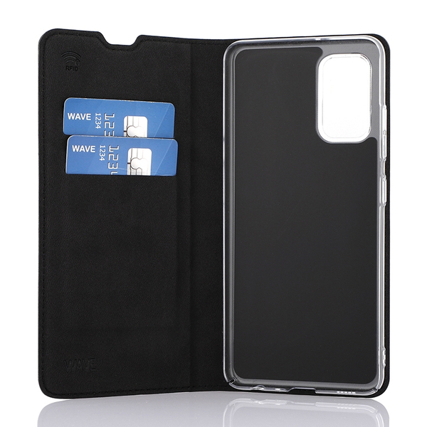 (Bargains) Wave Book Case, Galaxy A32 - case, Black