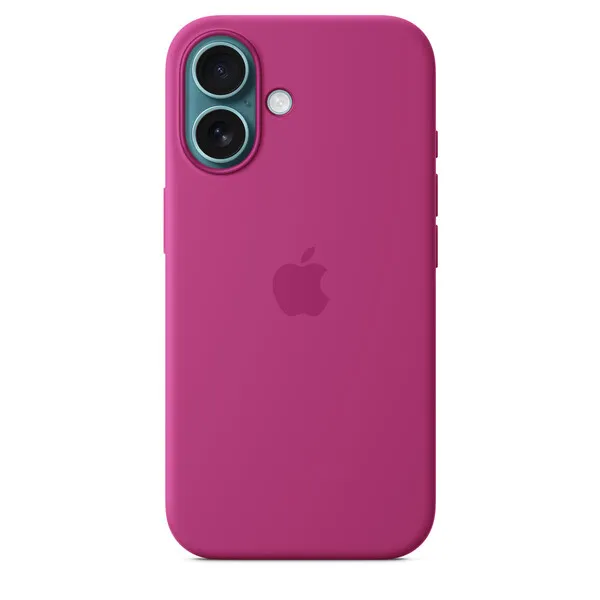 Apple iPhone 16, MagSafe - silicone case, Fuchsia