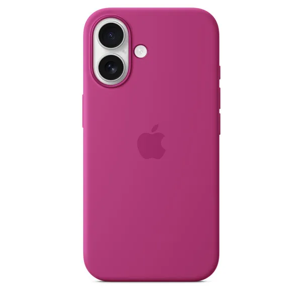 Apple iPhone 16, MagSafe - silicone case, Fuchsia
